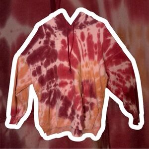 American Eagle Pink Tie Dye Ahh-Mazingly Soft Jegging Oversized Fit Hoodie